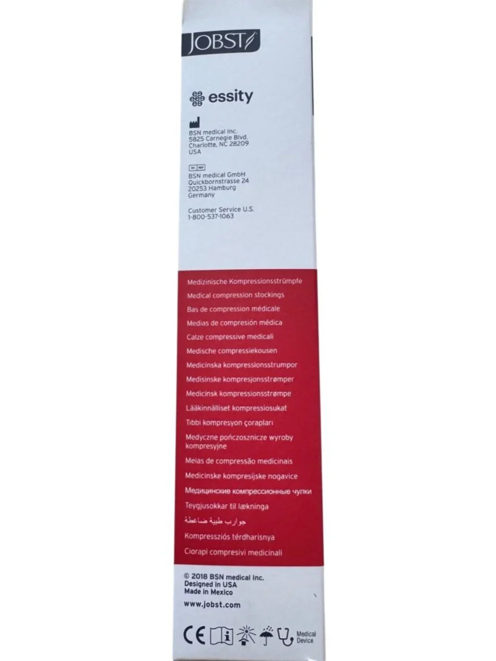 Jobst Compression Stockings Opaque Black Large Waist CT Support 30-40 MmHg NEW - Picture 7 of 9